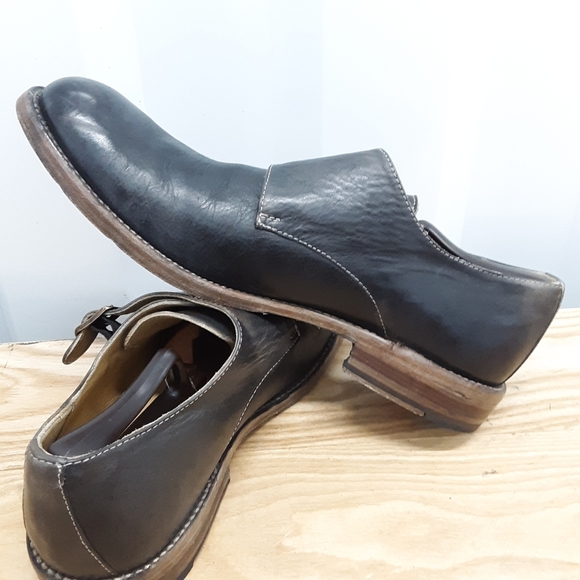 Bed Stu Men's 11½ Leather Monk Strap Oxford Shoes - Picture 4 of 12